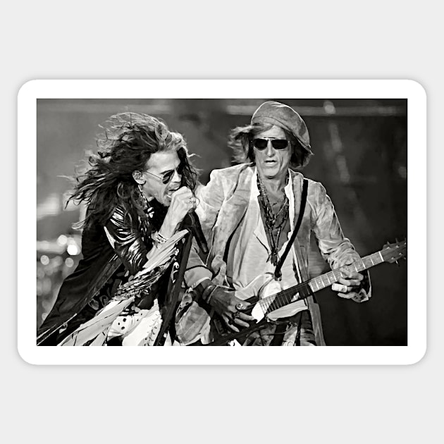 Steven and Joe, Hard Rock, Glam Metal, Rock Icons Sticker by ZiggyPrint